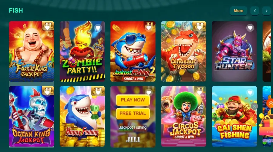 DK11 fish shooting games including Fortune King Jackpot, Jackpot Fishing 2, Ocean King Jackpot and Happy Fishing
