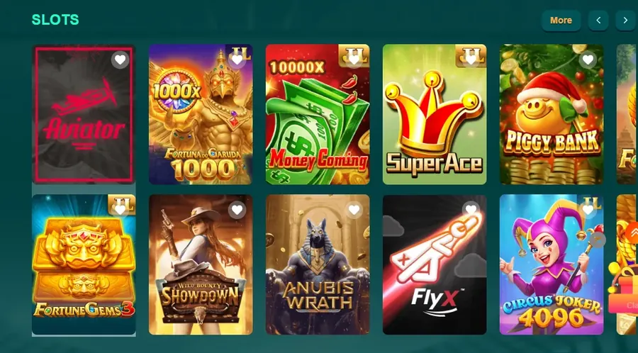 DK11 slot games list including Aviator, Fortune Gems 3, Super Ace, Money Coming, Piggy Bank and FlyX